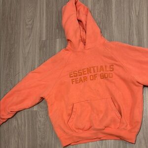 Essentials Orange Sweater with Tone-on-Tone Design
